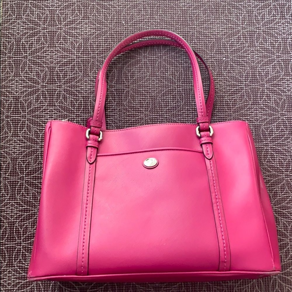 Magenta Pink Coach Peyton Jordan Dbl Zip Carryall